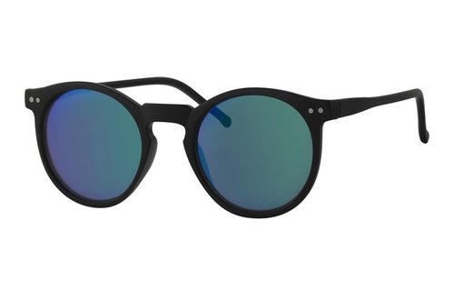 Kinder clubmaster zonnebril zwart met spiegelglas