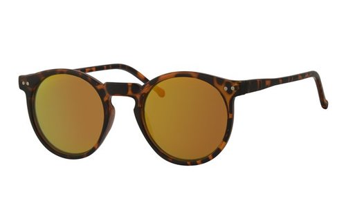 Kinder clubmaster zonnebril Leopard met spiegelglas