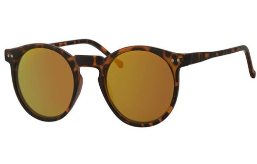 Kinder clubmaster zonnebril Leopard met spiegelglas