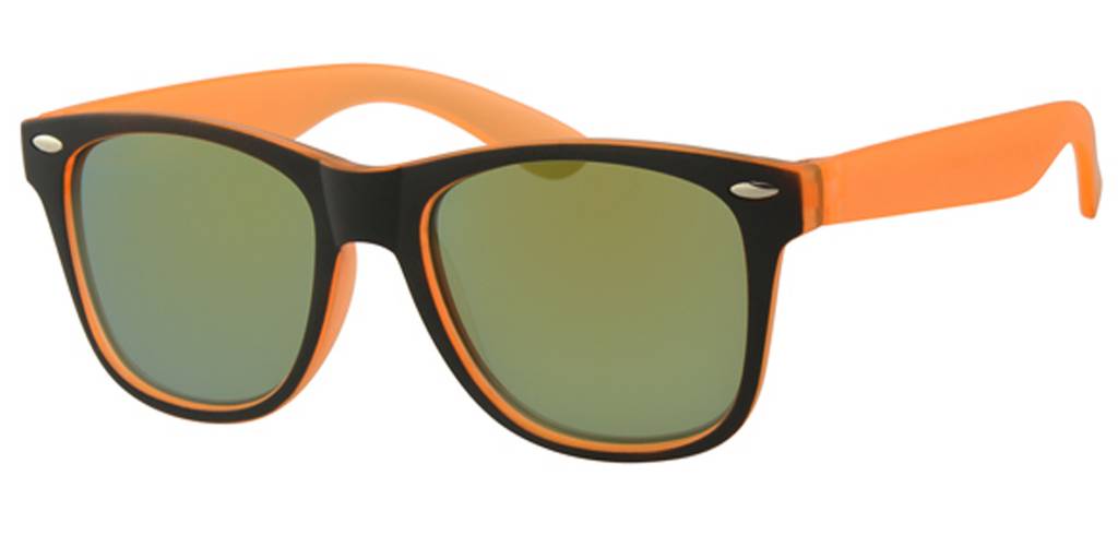 Kids Wayfarer zonnebril Oranje/zwart