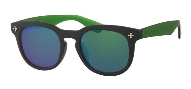 Kids Clubmaster zonnebril Groen/zwart