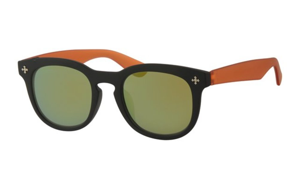Kids Clubmaster zonnebril Oranje/Zwart Kids Clubmaster zonnebril Oranje/Zwart