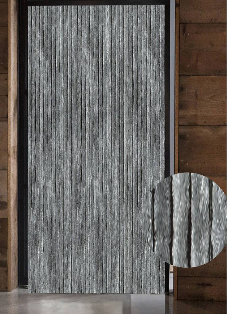 Vliegengordijn kattenstaart 125x230 cm. Grijs