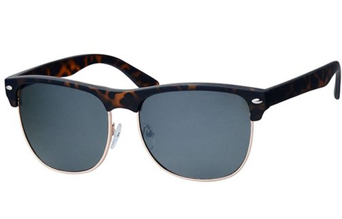 Clubmaster zonnebril Leopard / gold rim