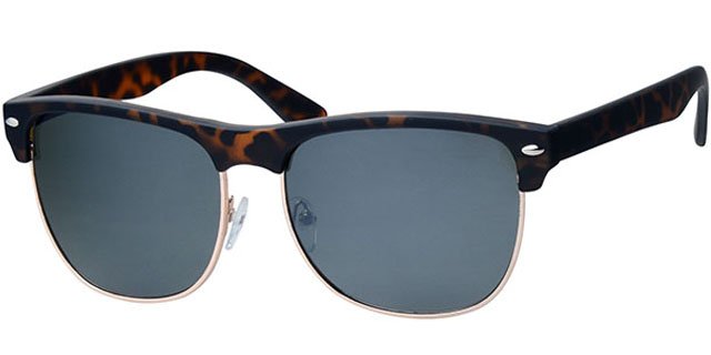 Clubmaster zonnebril Leopard / gold rim