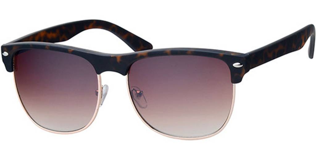 Clubmaster zonnebril Leopard brown / gold rim