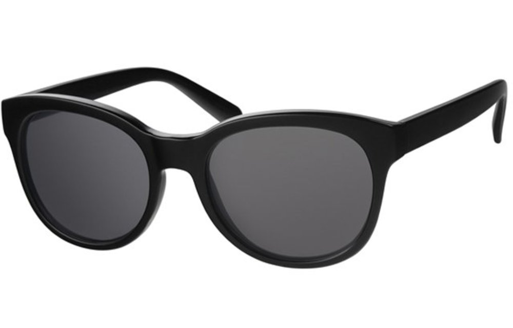 Zonnebril rond Black Solid Zonnebril rond Black Solid
