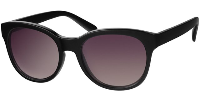 Zonnebril rond Black Gradient