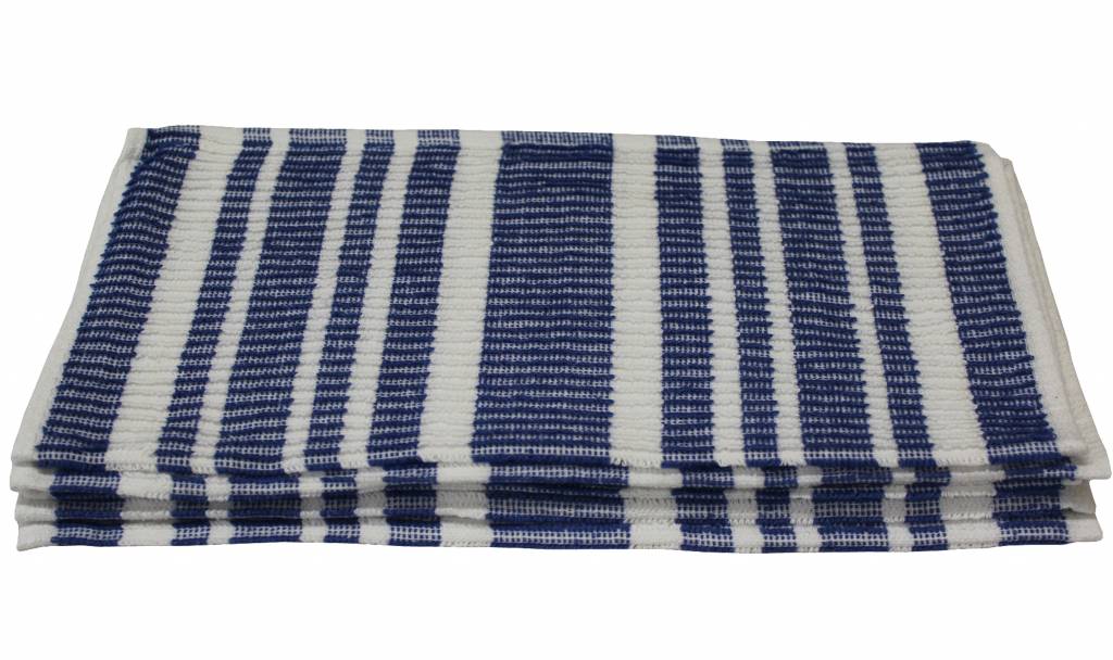 Badstof Vaatdoek Blauw 36 x 36 cm. set van 5 stuks