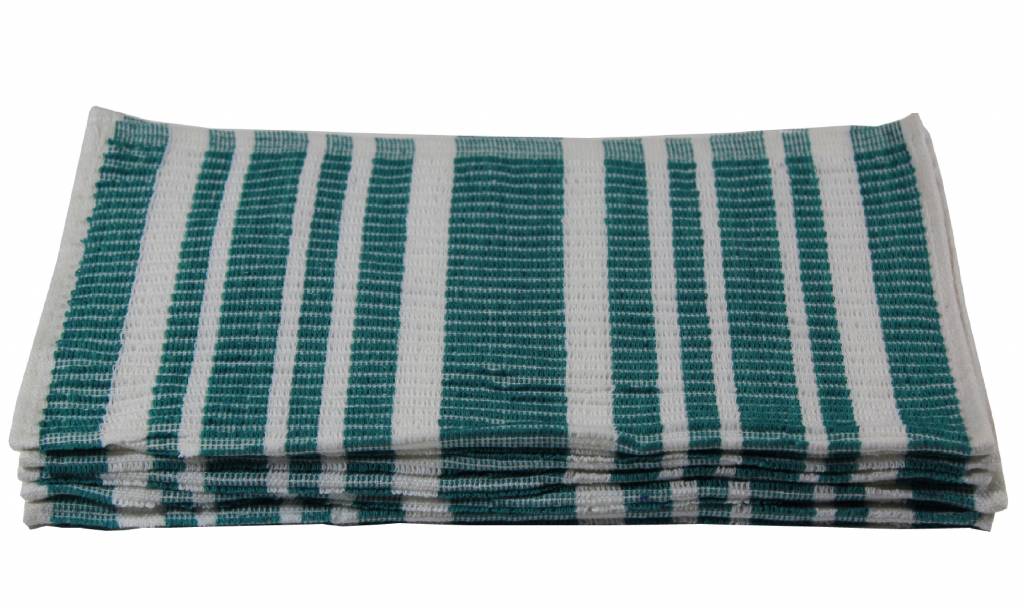Badstof Vaatdoek Groen 36 x 36 cm. set van 5 stuks