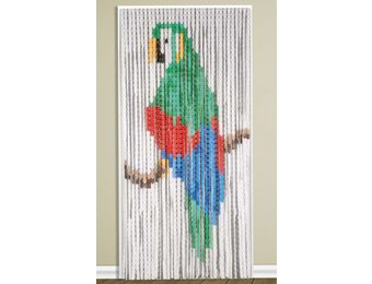Vliegengordijn 90 x 200 cm. PVC Papegaai