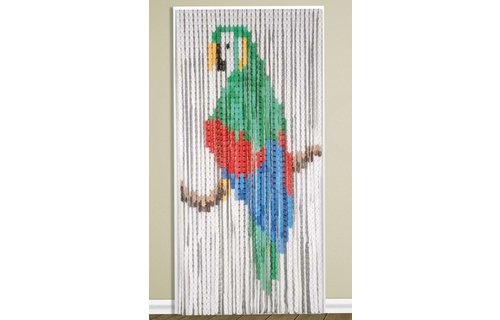 Vliegengordijn 90 x 200 cm. PVC Papegaai