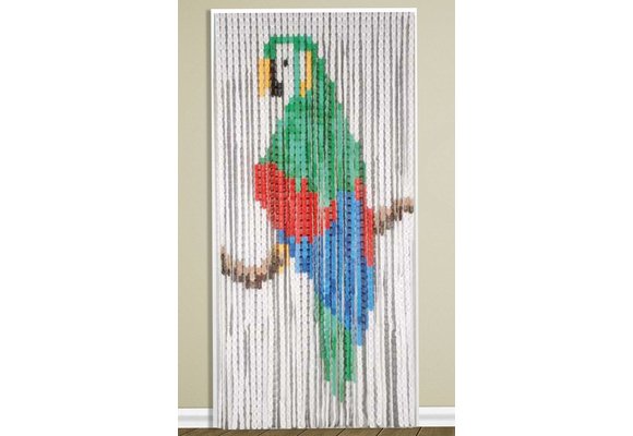 Vliegengordijn 90 x 200 cm. PVC Papegaai