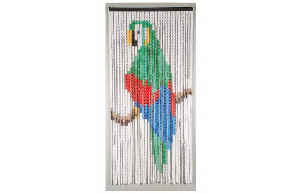 Vliegengordijn 90 x 200 cm. PVC Papegaai Vliegengordijn 90 x 200 cm. PVC Papegaai
