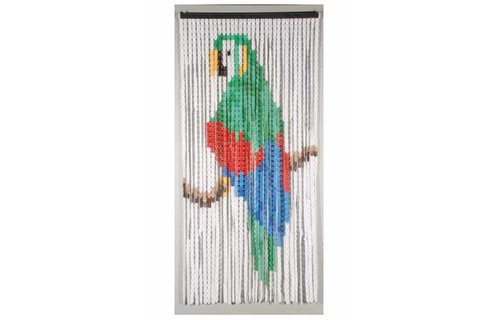 Vliegengordijn 90 x 200 cm. PVC Papegaai