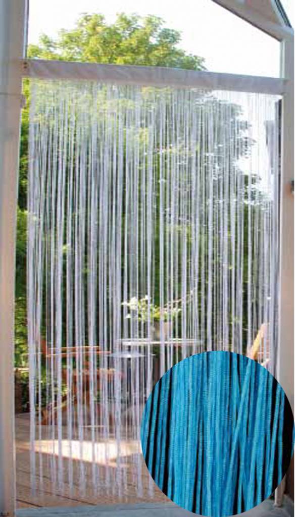 Deurgordijn Strings Blauw 90X200 cm.
