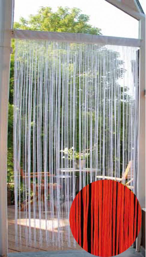 Deurgordijn Strings Oranje 90X200 cm.