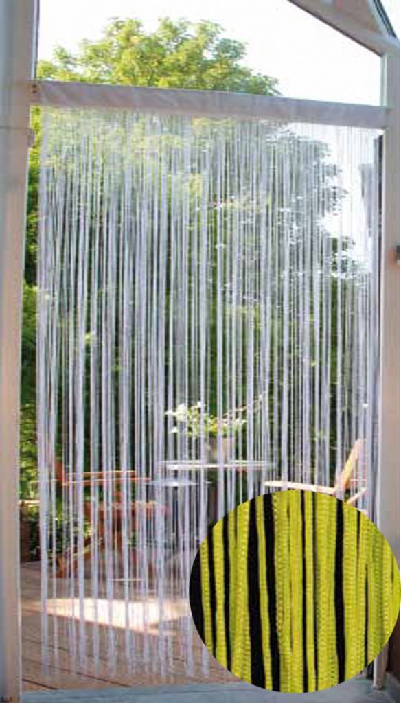 Deurgordijn Strings Groen 90X200 cm.