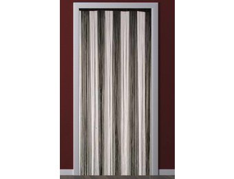 Deurgordijn Strings Wit / Zwart 90X200 cm.