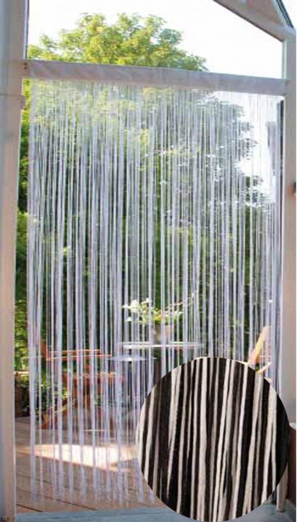 Deurgordijn Strings Wit / Zwart 90X200 cm. Deurgordijn Strings Wit / Zwart 90X200 cm.