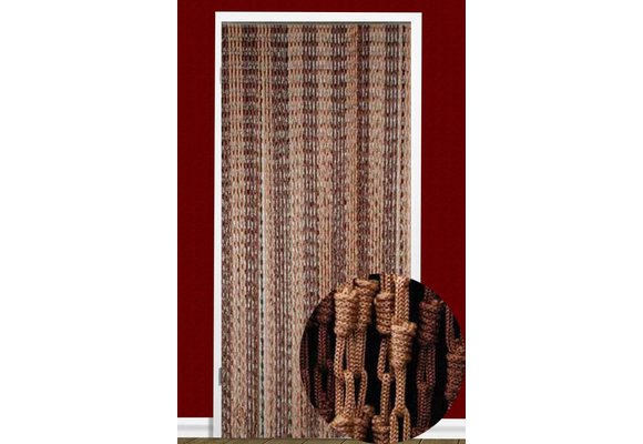 Vliegengordijn Knopen Bruin 90X200 cm.