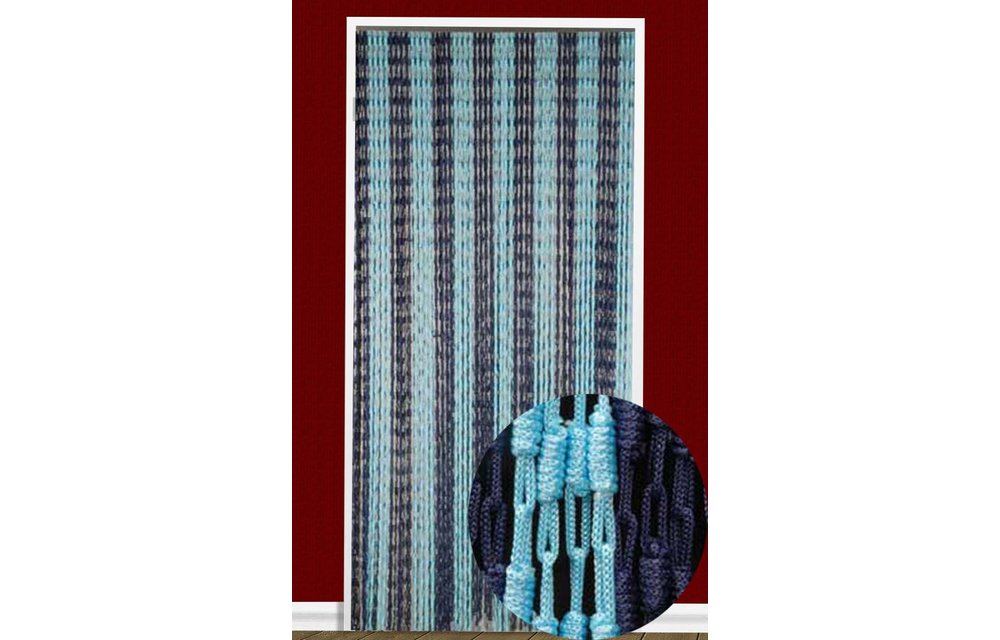Vliegengordijn Knopen Blauw 90X200 cm. Vliegengordijn Knopen Blauw 90X200 cm.