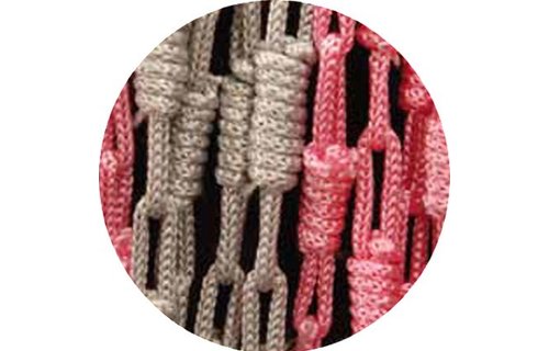 Vliegengordijn Knopen Grijs/roze 90X200 cm.