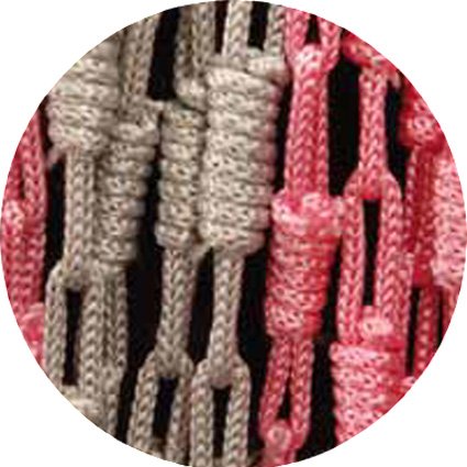 Vliegengordijn Knopen Grijs/roze 90X200 cm.