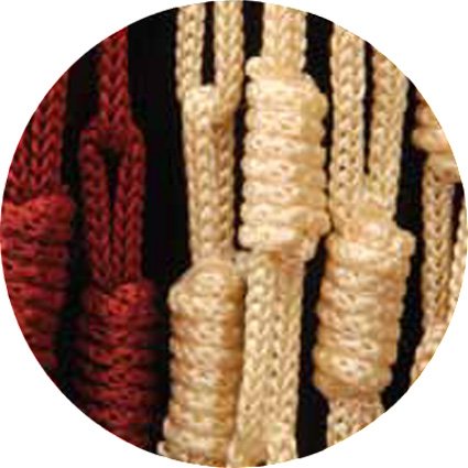 Vliegengordijn Knopen Bordeaux/beige 90X200 cm.