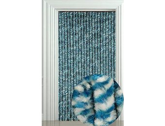 Vliegengordijn Zachte kattenstaart Blauw/Wit 90x205 cm.