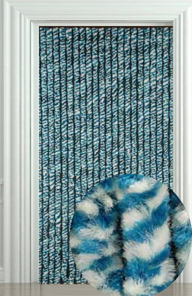 Vliegengordijn Zachte kattenstaart Blauw/Wit 90x205 cm. Vliegengordijn Zachte kattenstaart Blauw/Wit 90x205 cm.