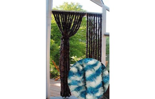 Vliegengordijn Zachte kattenstaart Blauw/Wit 90x205 cm.