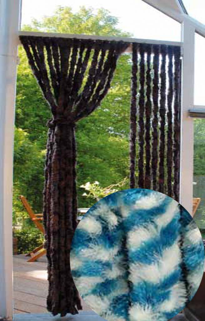 Vliegengordijn Zachte kattenstaart Blauw/Wit 90x205 cm. Vliegengordijn Zachte kattenstaart Blauw/Wit 90x205 cm.