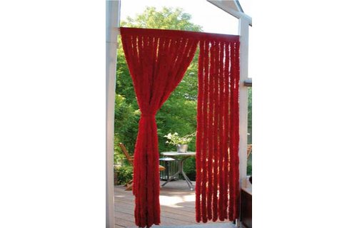 Vliegengordijn lichte en zachte kattenstaart Rood 90x200 cm.