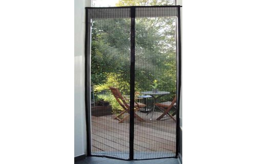 Vliegengordijn / Hordeur met magneten 100x215 cm. Zwart