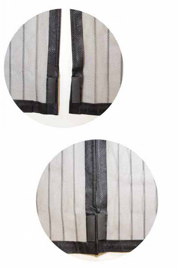 Vliegengordijn / Hordeur met magneten 100x215 cm. Zwart