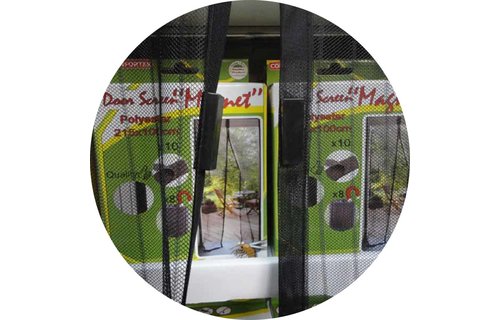 Vliegengordijn / Hordeur met magneten 100x215 cm. Zwart