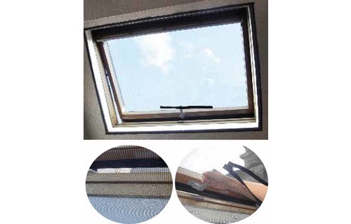 Vliegengaas voor dakvensters 150x180 cm. Zwart
