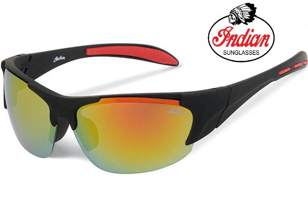 Biker zonnebril zwart/rood Biker zonnebril zwart/rood