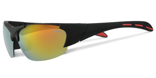 Biker zonnebril zwart/rood Biker zonnebril zwart/rood