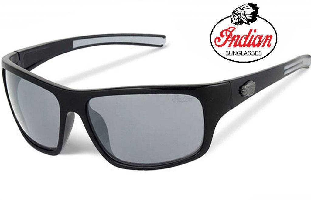 Biker zonnebril black/white Logo