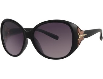 Dames zonnebril zwart/oranje