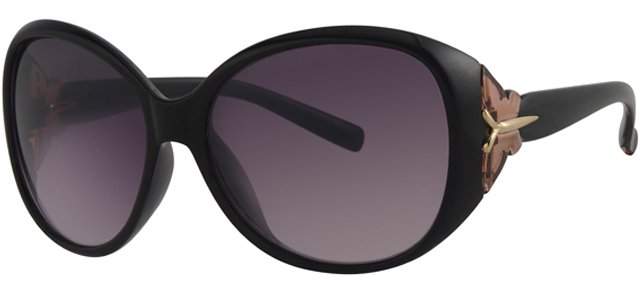 Dames zonnebril zwart/oranje Dames zonnebril zwart/oranje