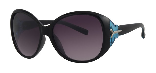 Dames zonnebril zwart/blauw