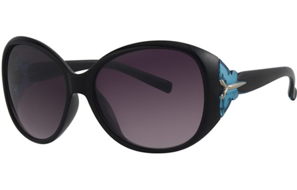 Dames zonnebril zwart/blauw Dames zonnebril zwart/blauw