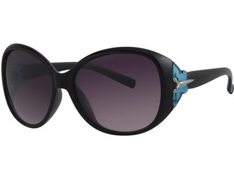 Dames zonnebril zwart/blauw