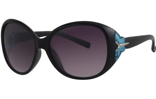 Dames zonnebril zwart/blauw