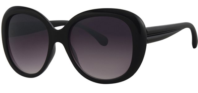 Dames zonnebril Big round black
