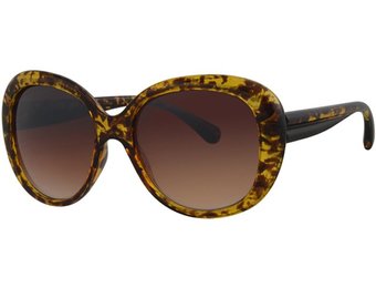 Dames zonnebril Big round yellow/black