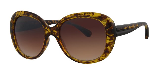 Dames zonnebril Big round yellow/black